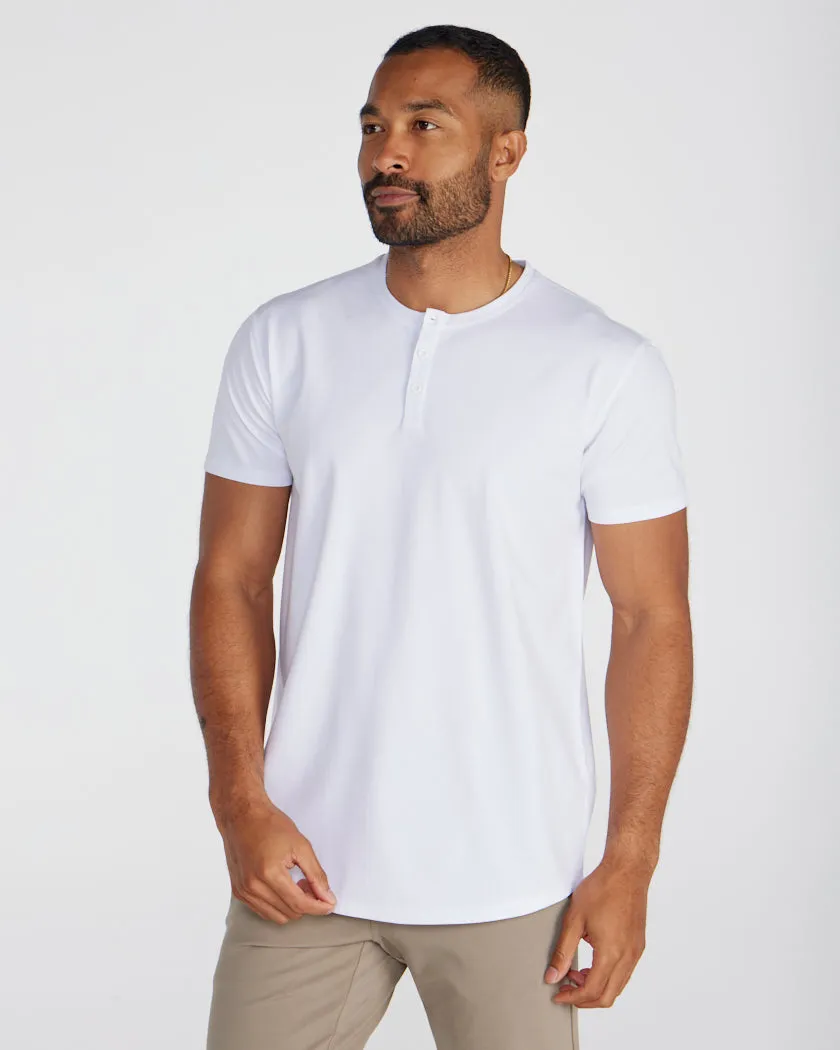 Limitless Short Sleeve Henley Drop-Cut