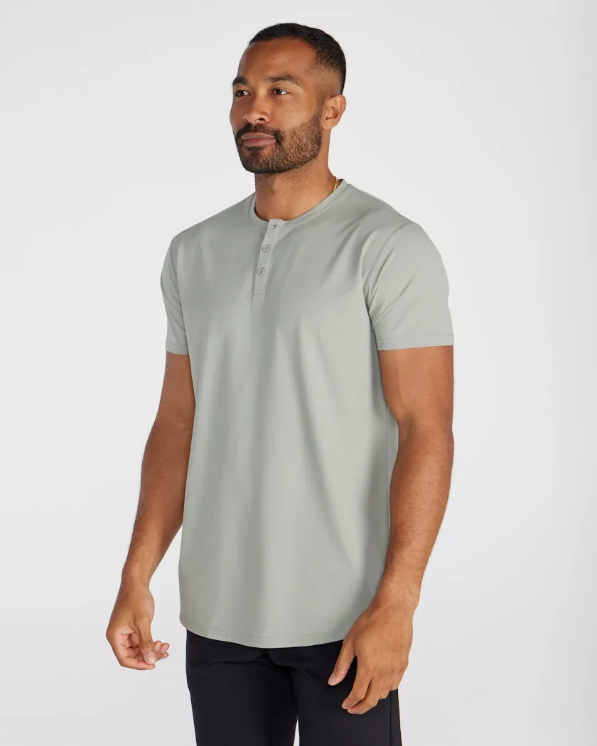 Limitless Short Sleeve Henley Drop-Cut