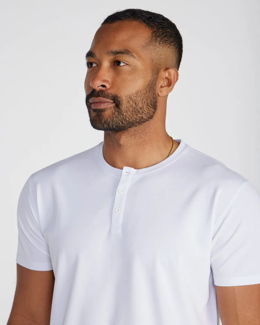 Limitless Short Sleeve Henley Drop-Cut