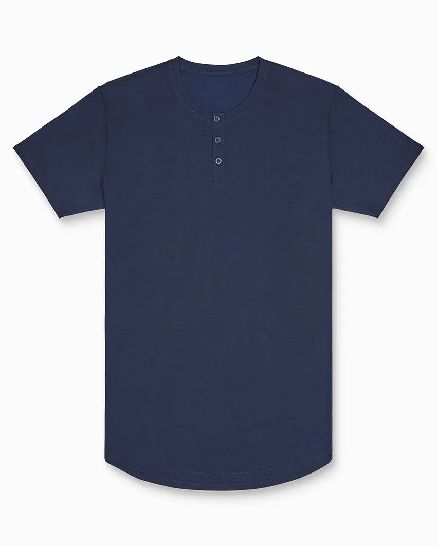 Limitless Short Sleeve Henley Drop-Cut