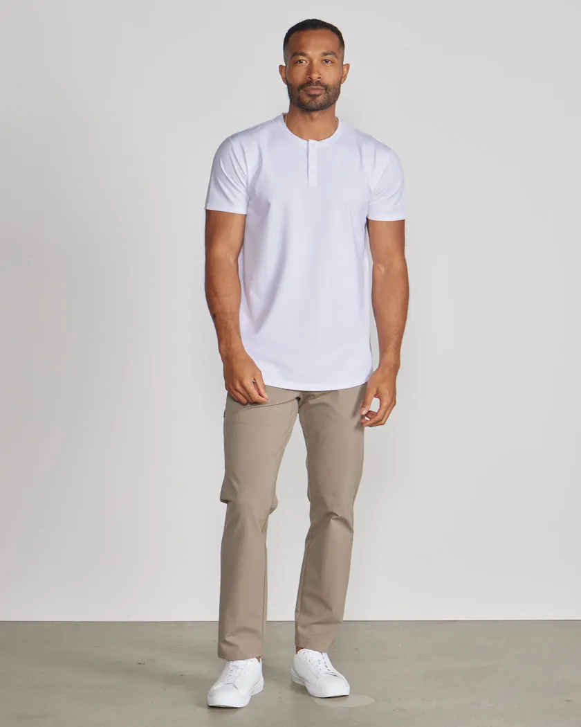 Limitless Short Sleeve Henley Drop-Cut