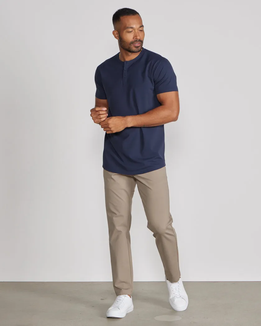 Limitless Short Sleeve Henley Drop-Cut