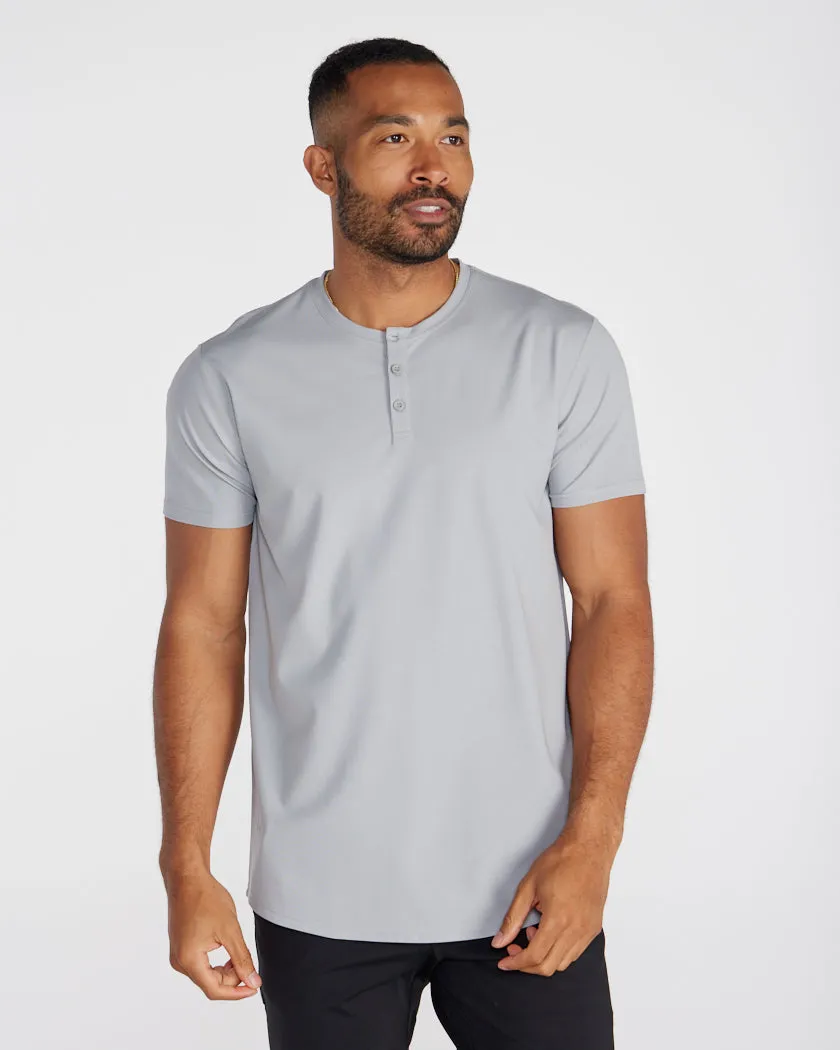 Limitless Short Sleeve Henley Drop-Cut