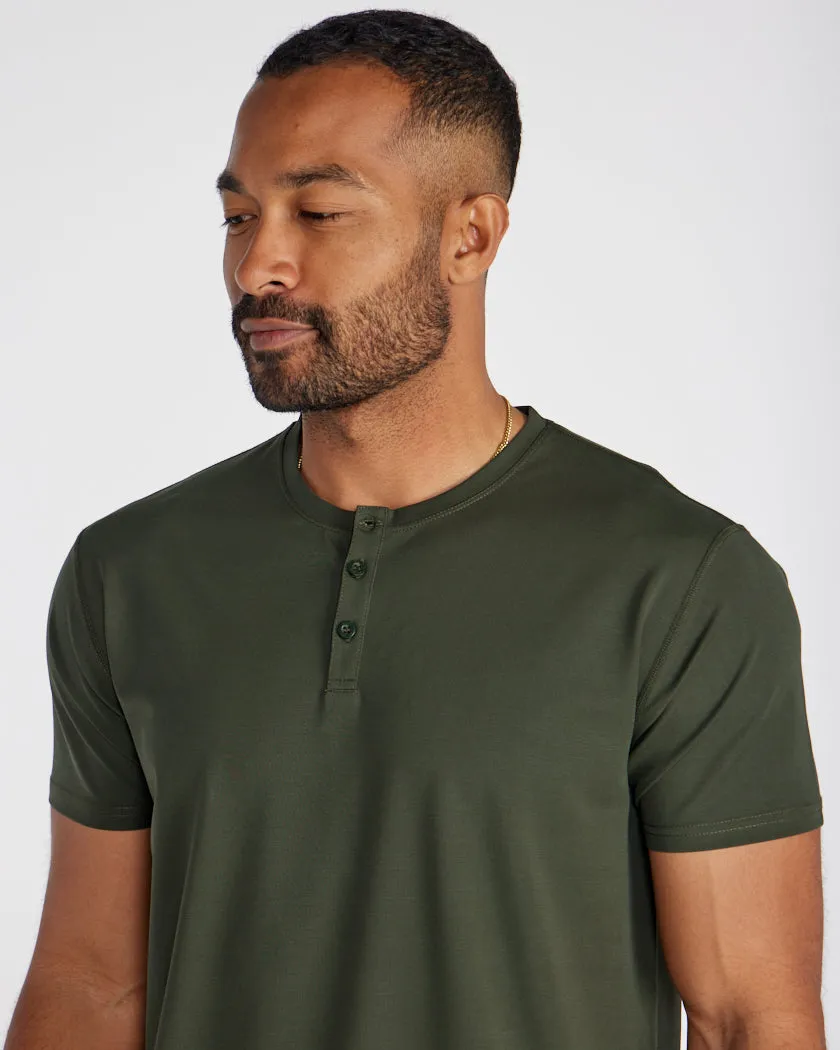 Limitless Short Sleeve Henley Drop-Cut