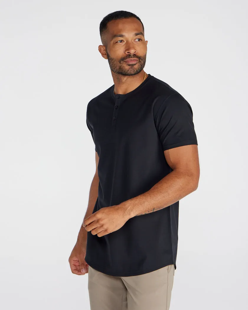 Limitless Short Sleeve Henley Drop-Cut