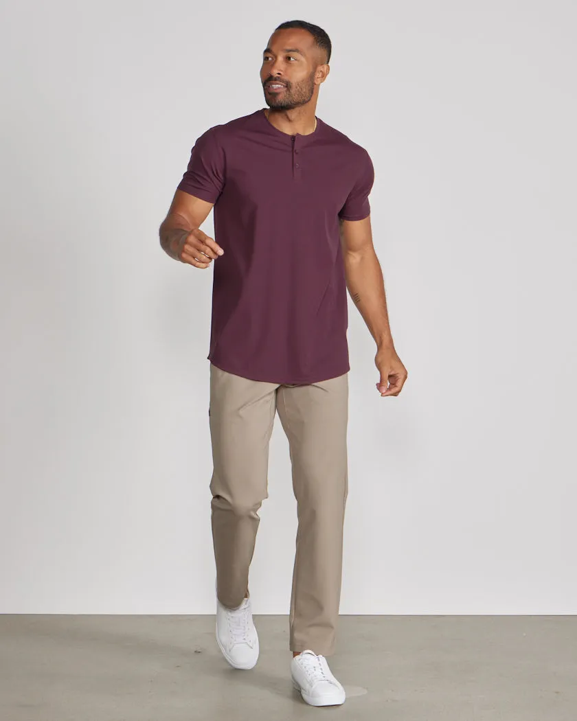 Limitless Short Sleeve Henley Drop-Cut