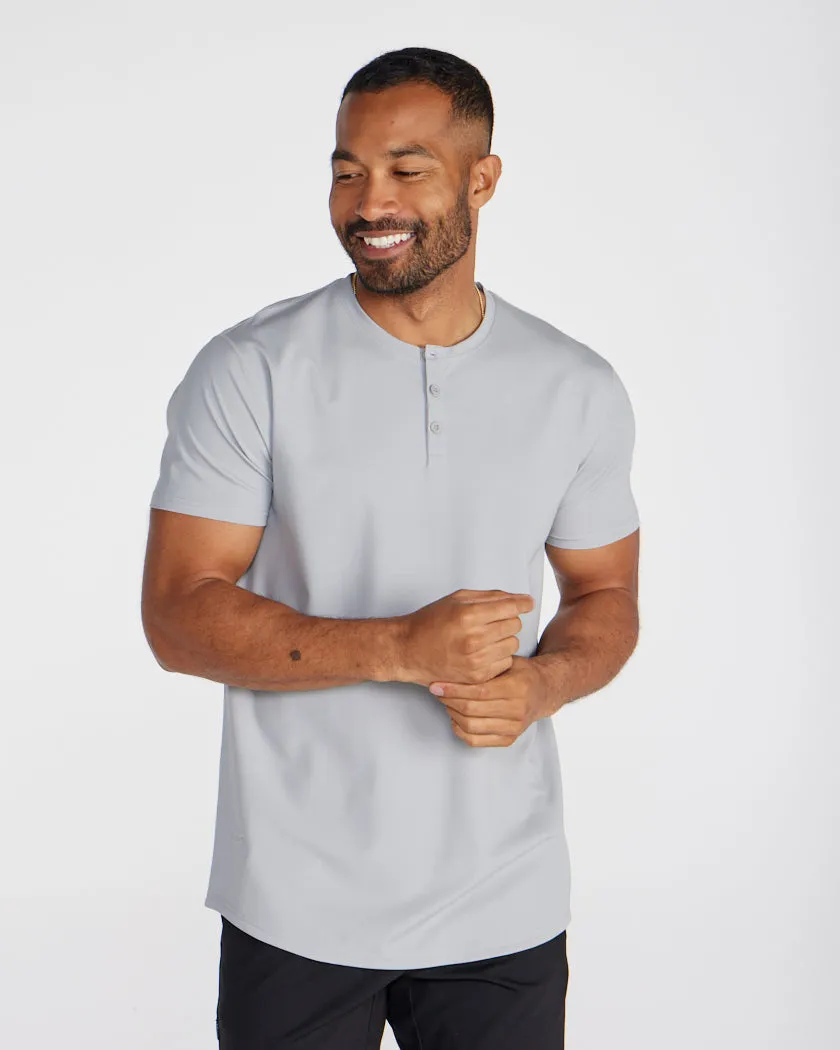 Limitless Short Sleeve Henley Drop-Cut