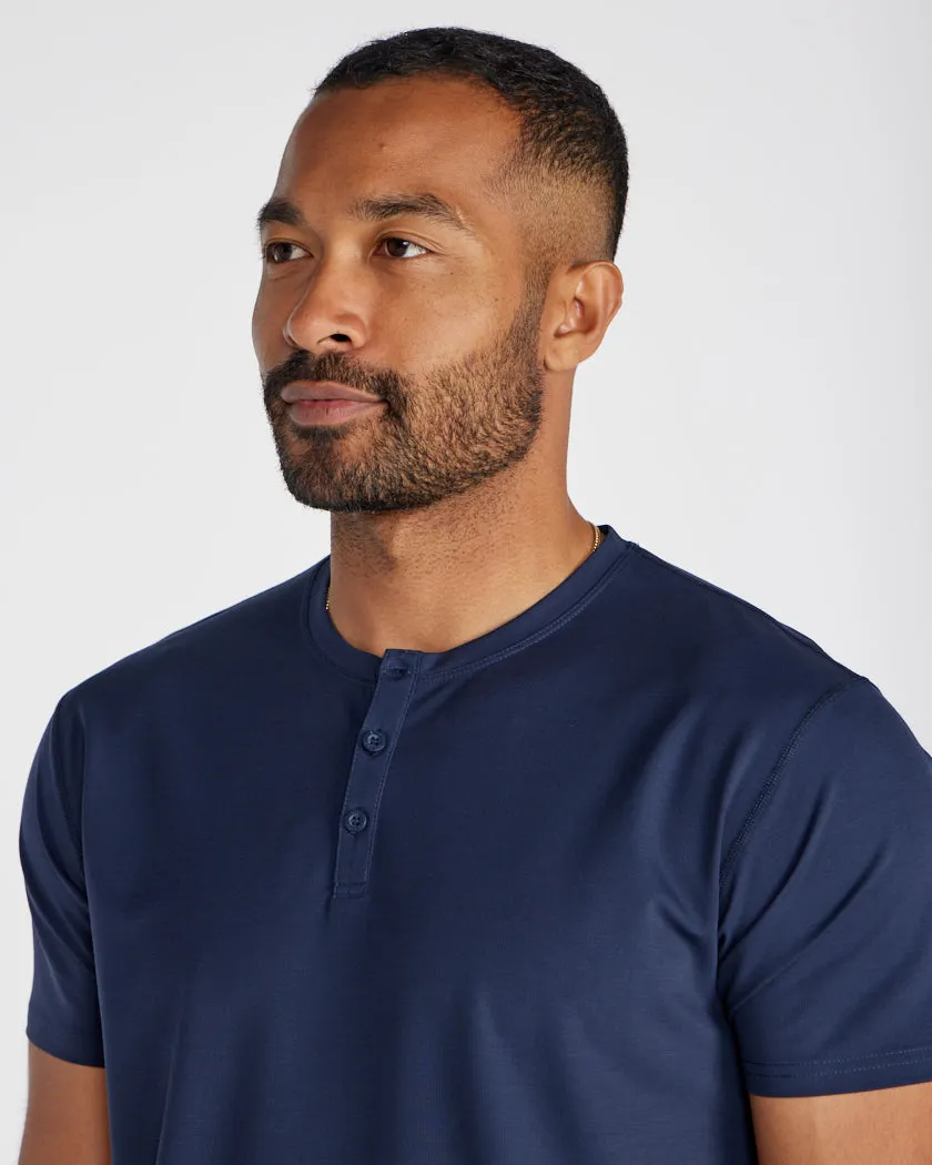 Limitless Short Sleeve Henley Drop-Cut