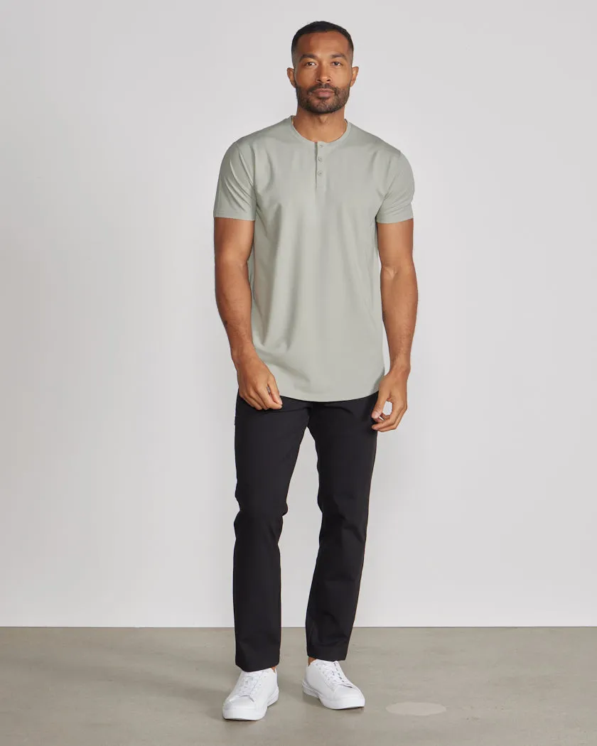 Limitless Short Sleeve Henley Drop-Cut