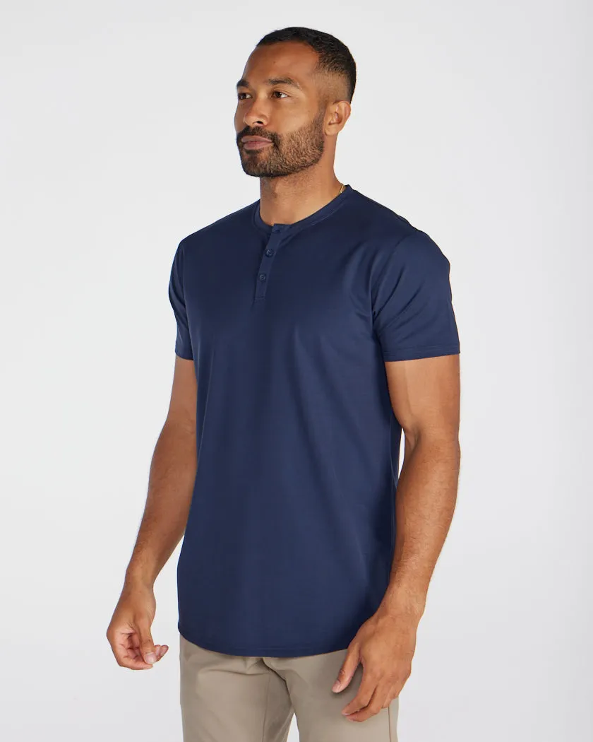 Limitless Short Sleeve Henley Drop-Cut