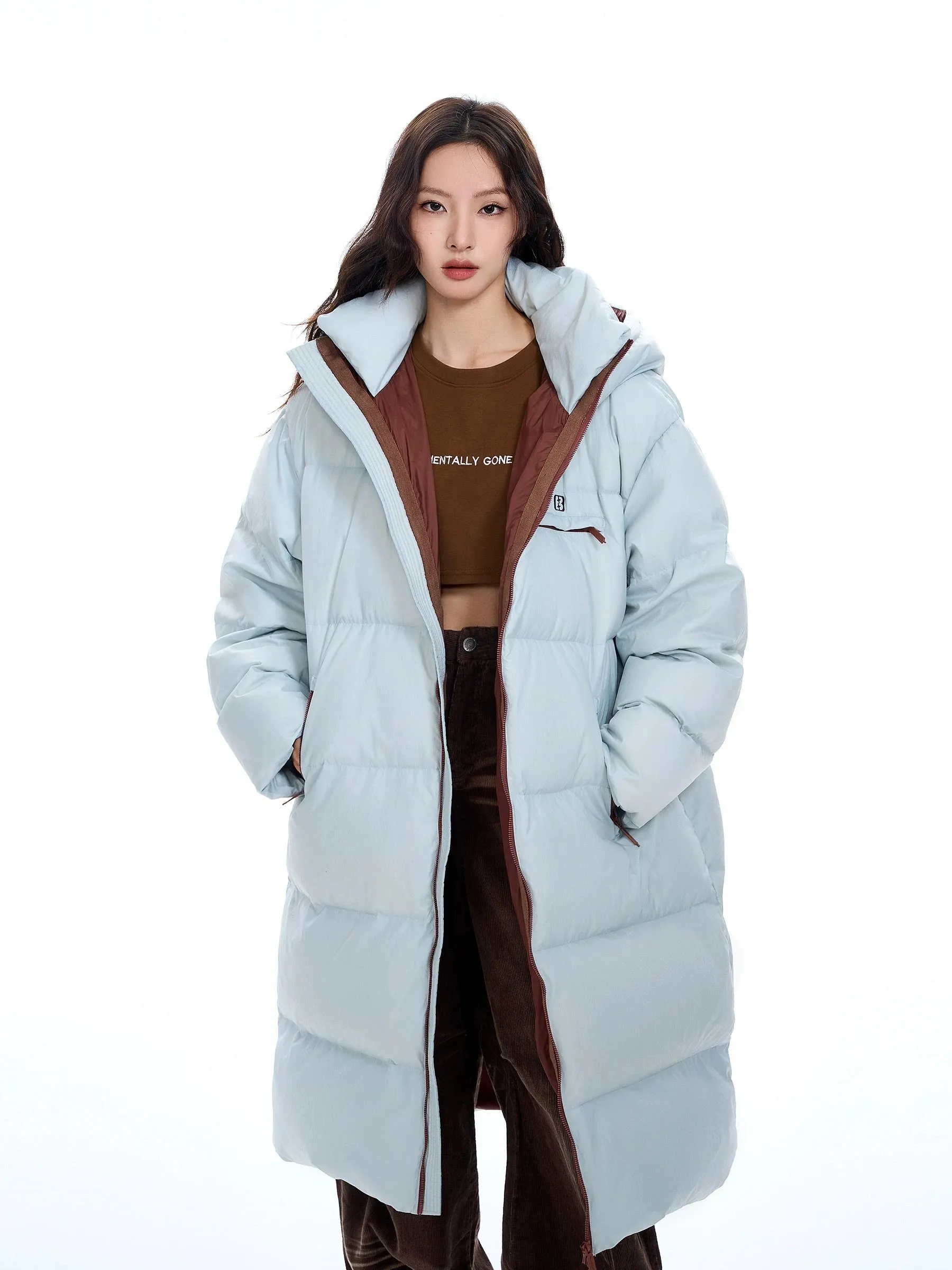 Long Thick White Duck Down Coat WN9791