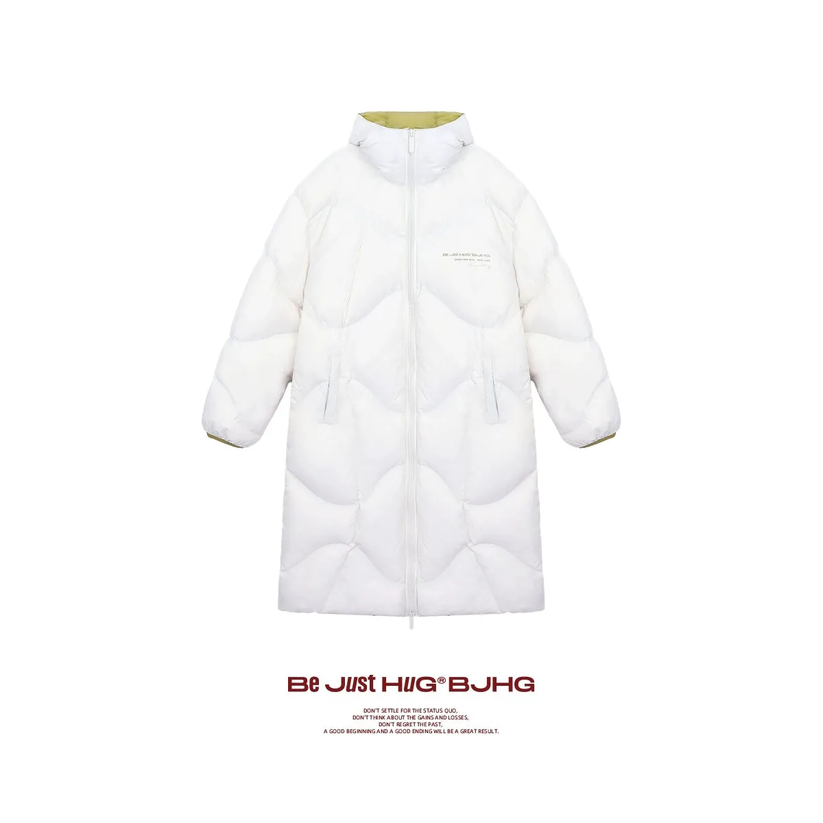 Loose Fit White Duck Down Long Coat WN9812