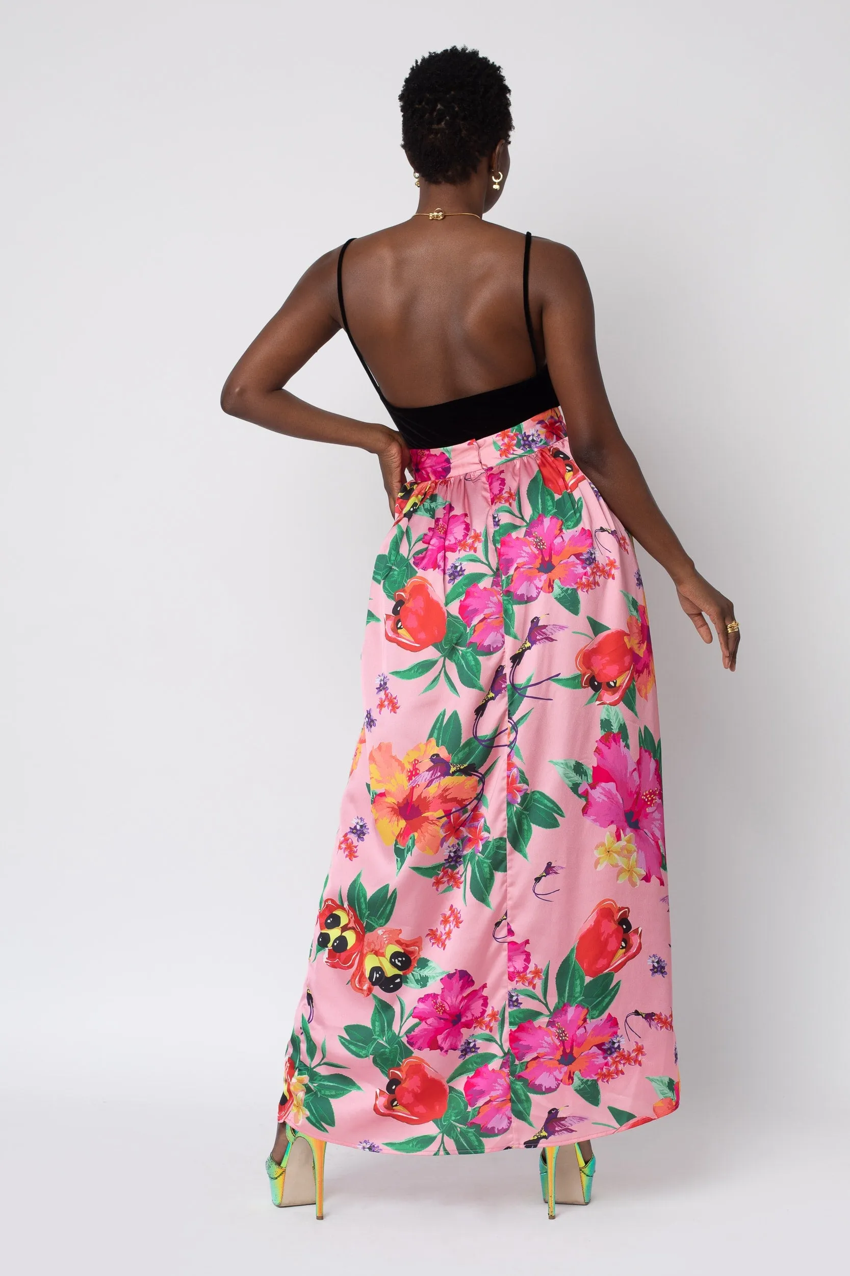 MADE TO ORDER: Ackee Print Maxi Full Length Skirt