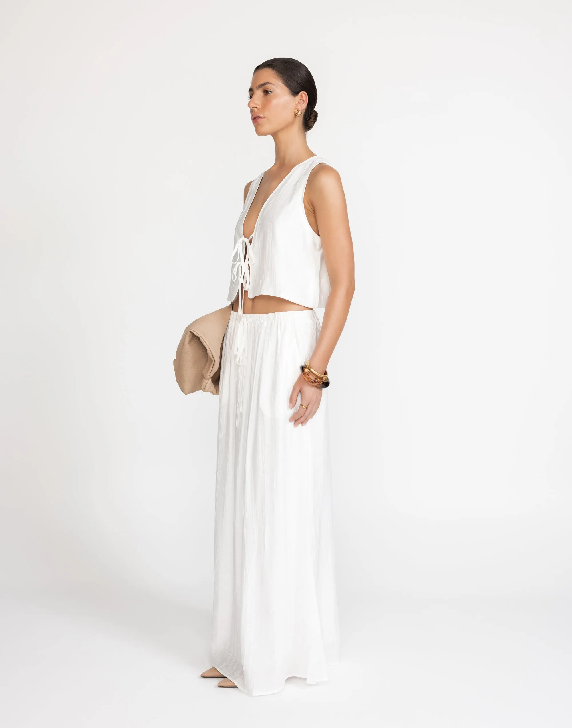 Madi Maxi Skirt (White)