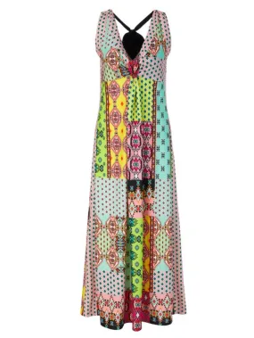 Marc Cain Additions Multi Coloured Maxi Dress QA 21.14 J06 233