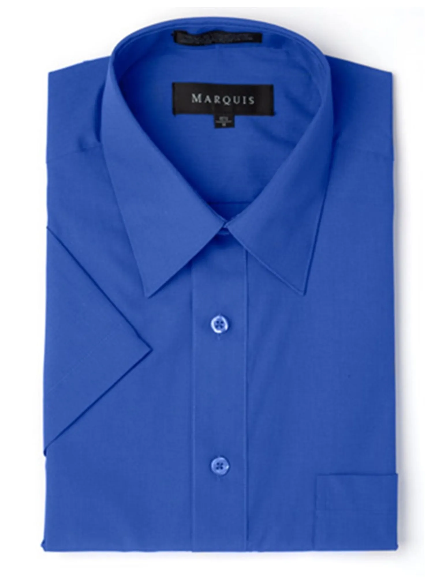 Marquis Men's Short Sleeve Regular Fit Dress Shirt - S To 4XL