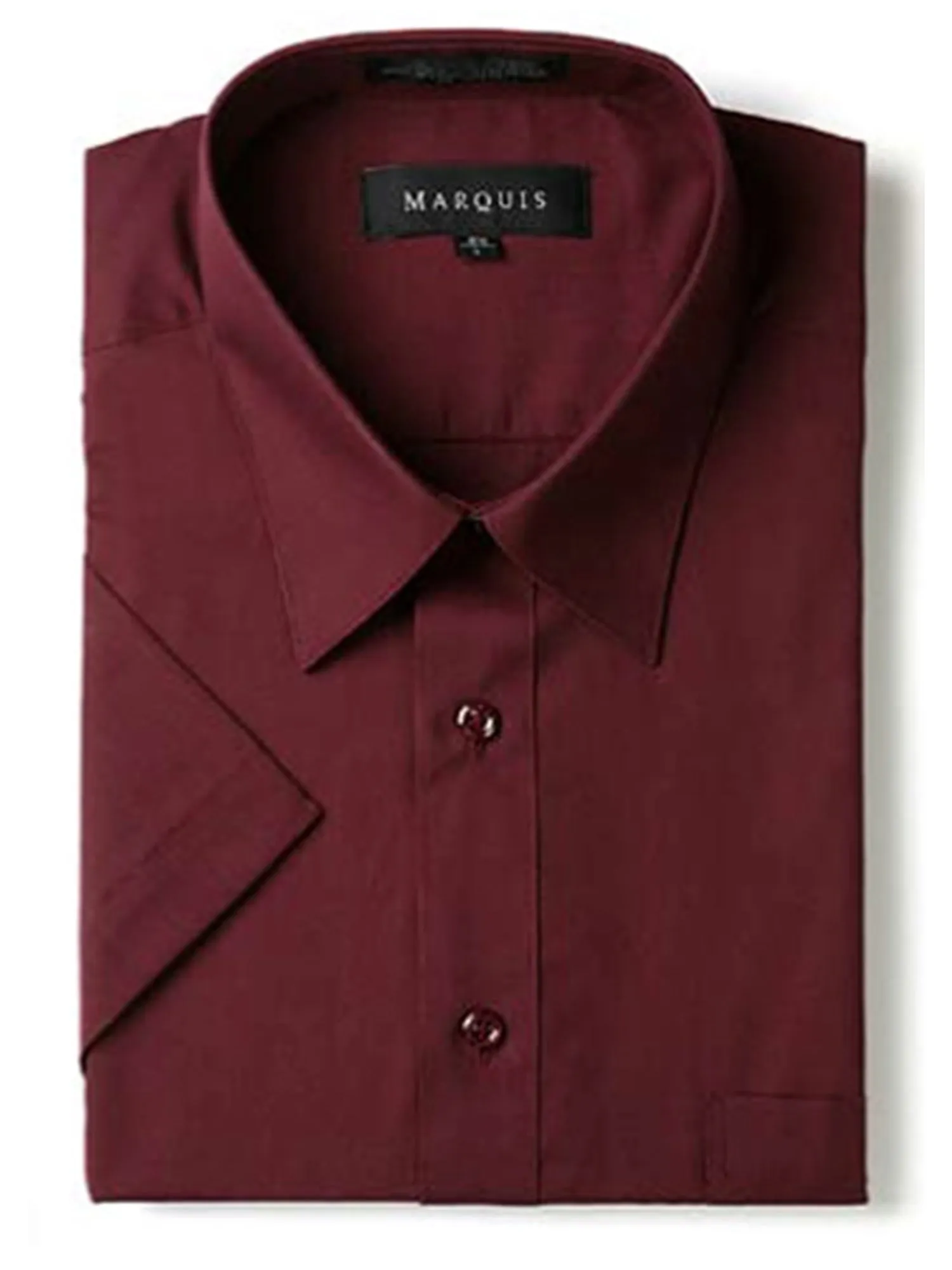 Marquis Men's Short Sleeve Regular Fit Dress Shirt - S To 4XL