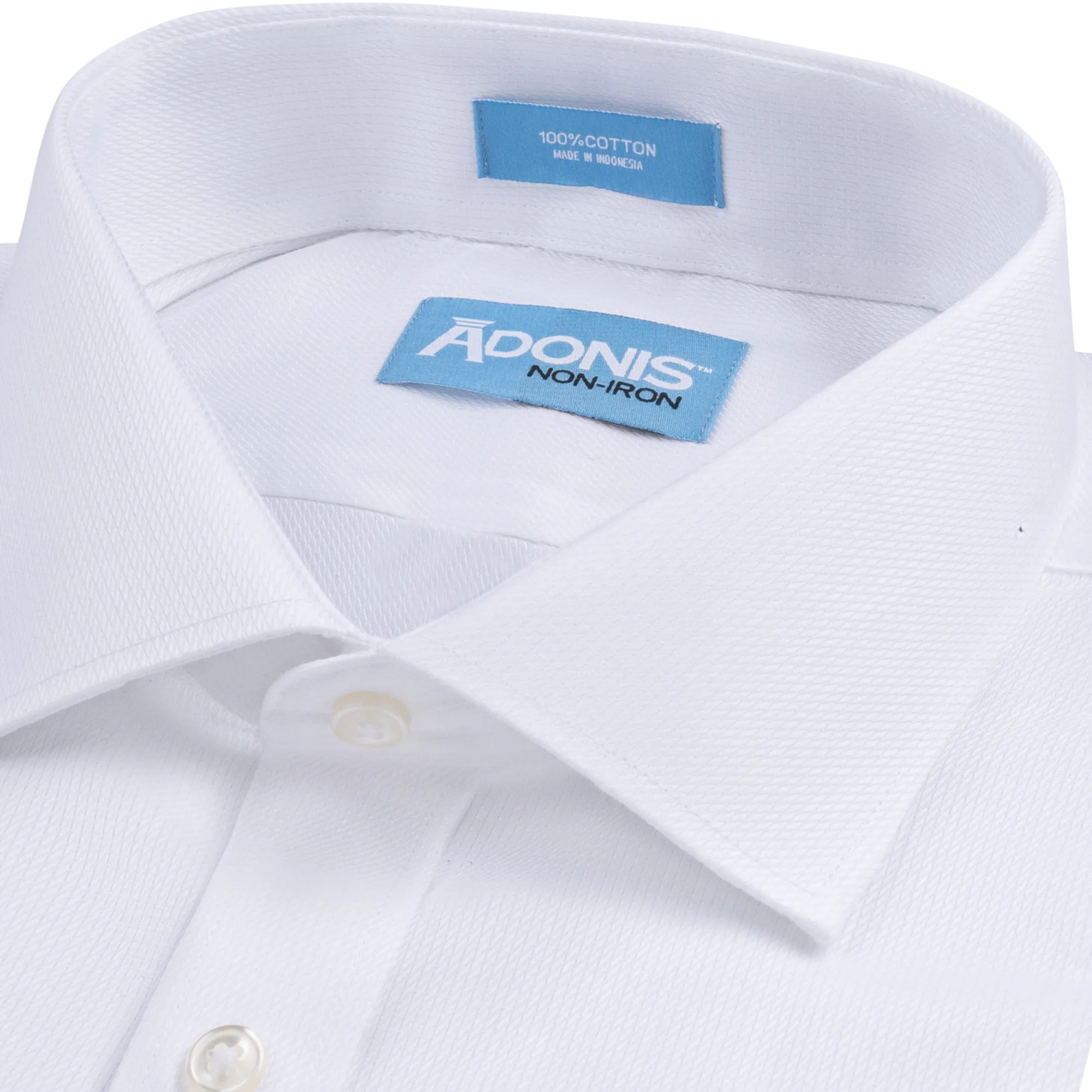 Mens Classic Fit Non Iron Cotton "Twine Pattern" Short Sleeve Dress Shirt