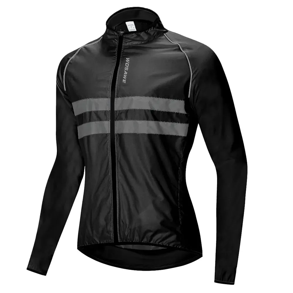 Men's Cycling Jacket Hooded Reflective Vest Wind Coat Windproof MTB Bike Windbreaker Riding Bicycle  Cycle Clothing