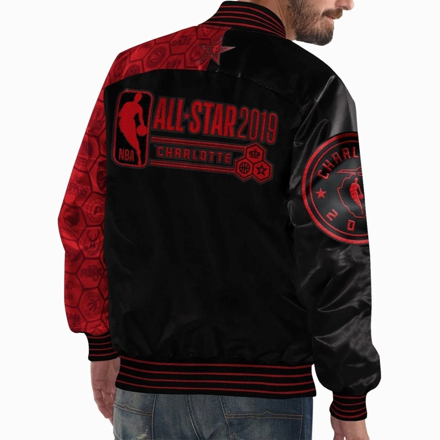 Men's NBA All Star Varsity Satin Jacket