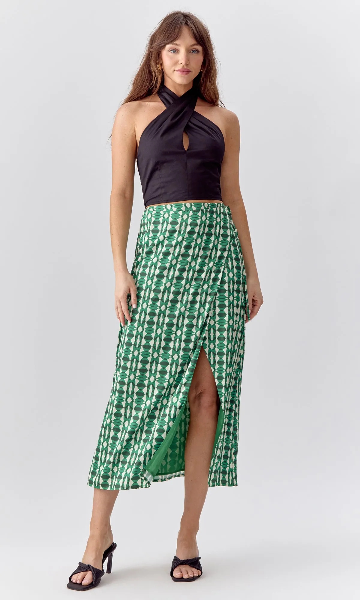 Meredith Wrap Midi Skirt