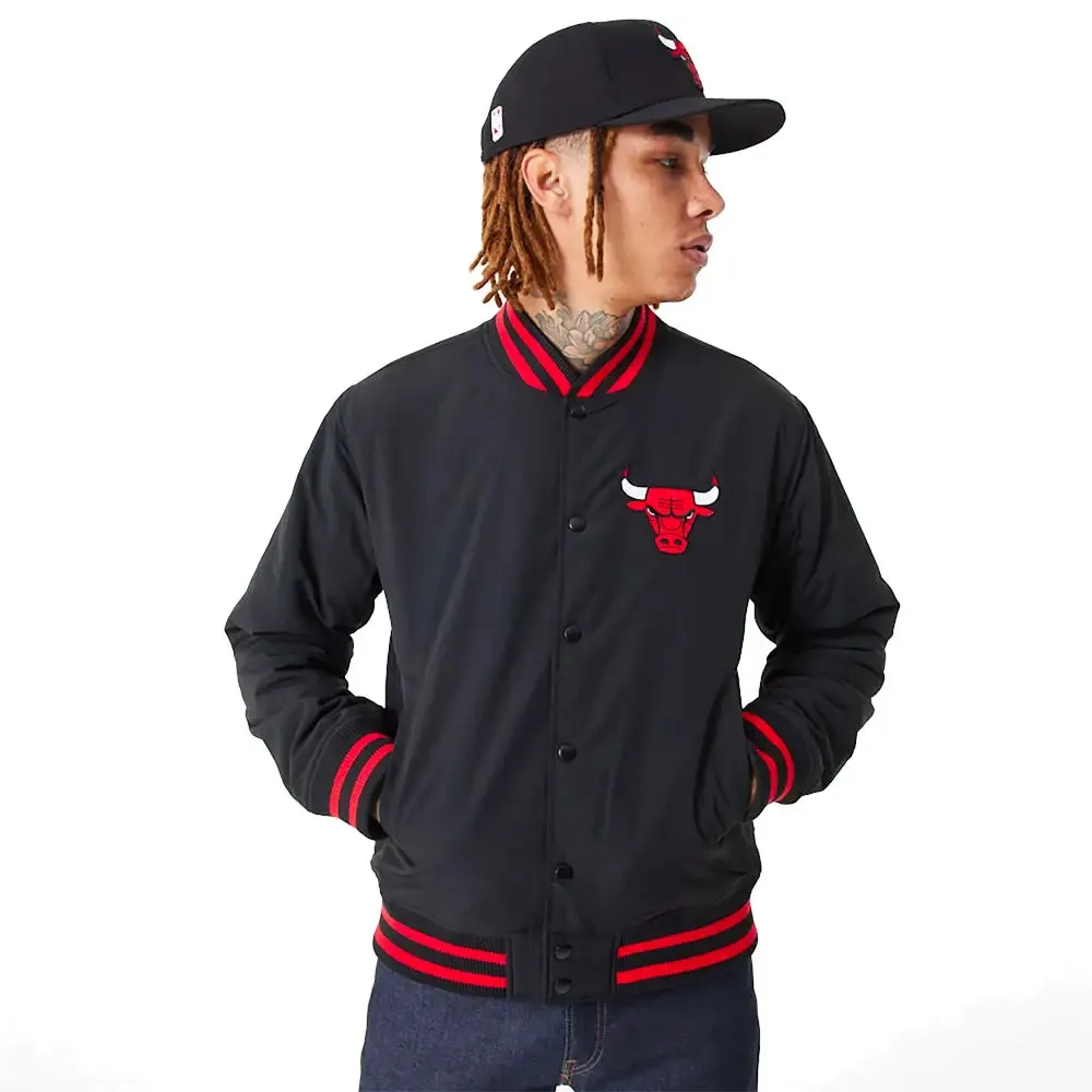 Nba Chicago Bulls Team Script Black Bomber Jacket