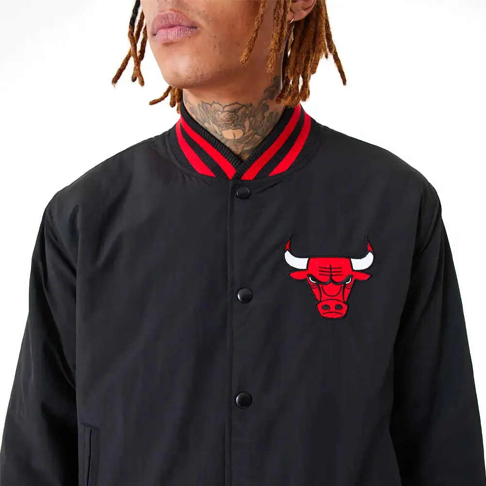 Nba Chicago Bulls Team Script Black Bomber Jacket