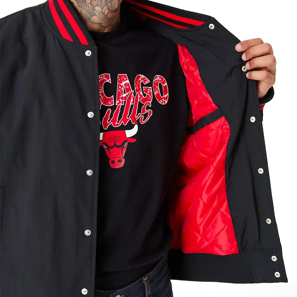 Nba Chicago Bulls Team Script Black Bomber Jacket