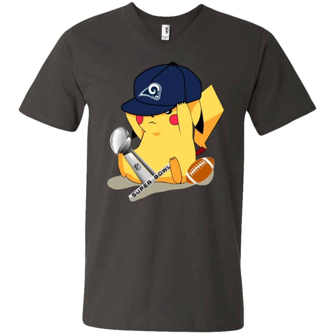 Nfl – Los Angeles Rams Pikachu Super Bowl 2019 Football Men V-Neck T-Shirt