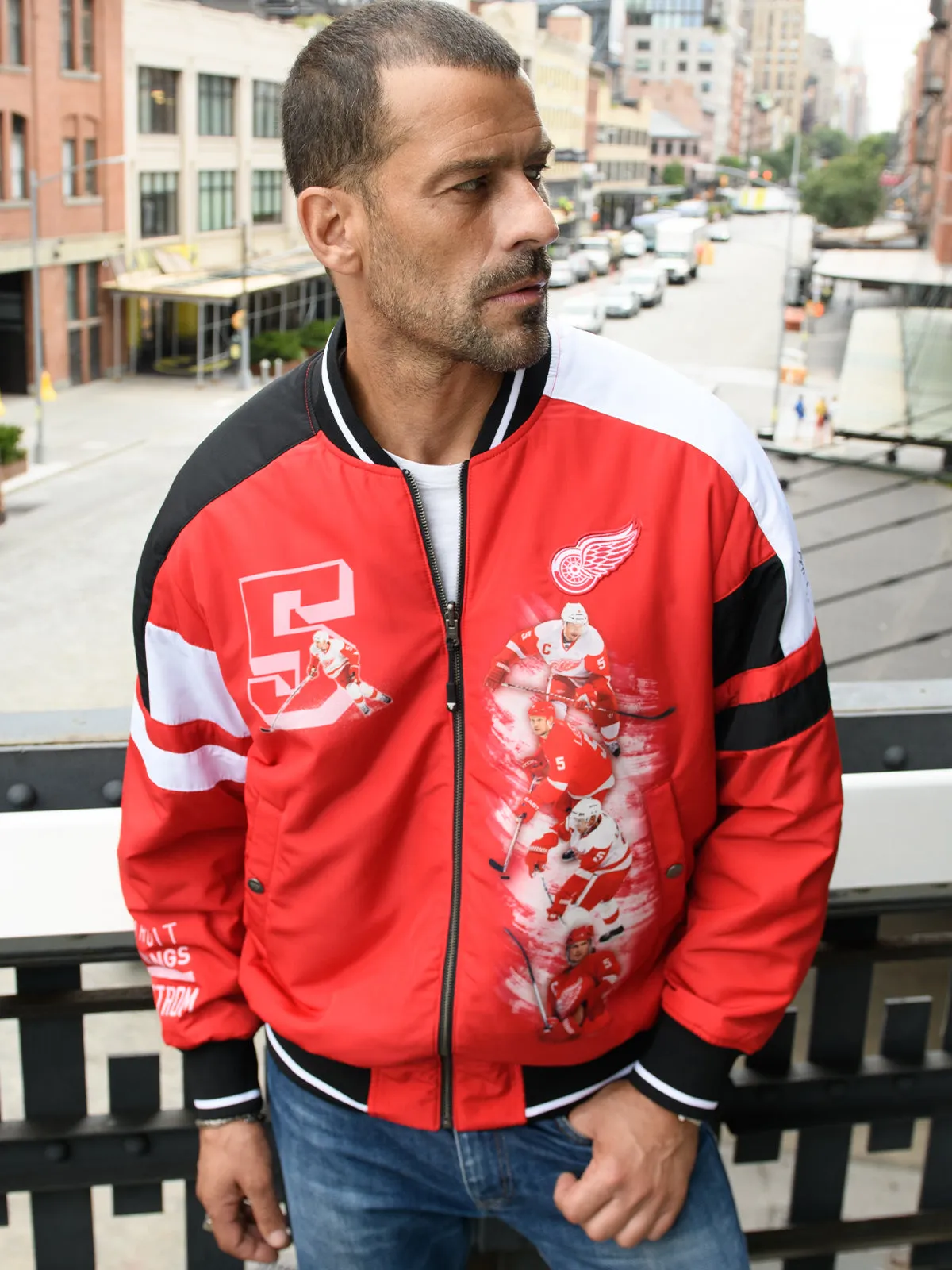 Nicklas Lidstrom Reversible Bomber Jacket