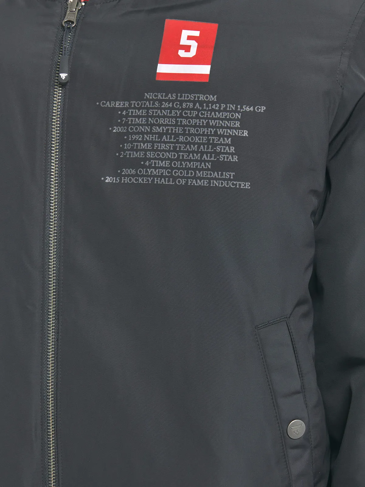 Nicklas Lidstrom Reversible Bomber Jacket