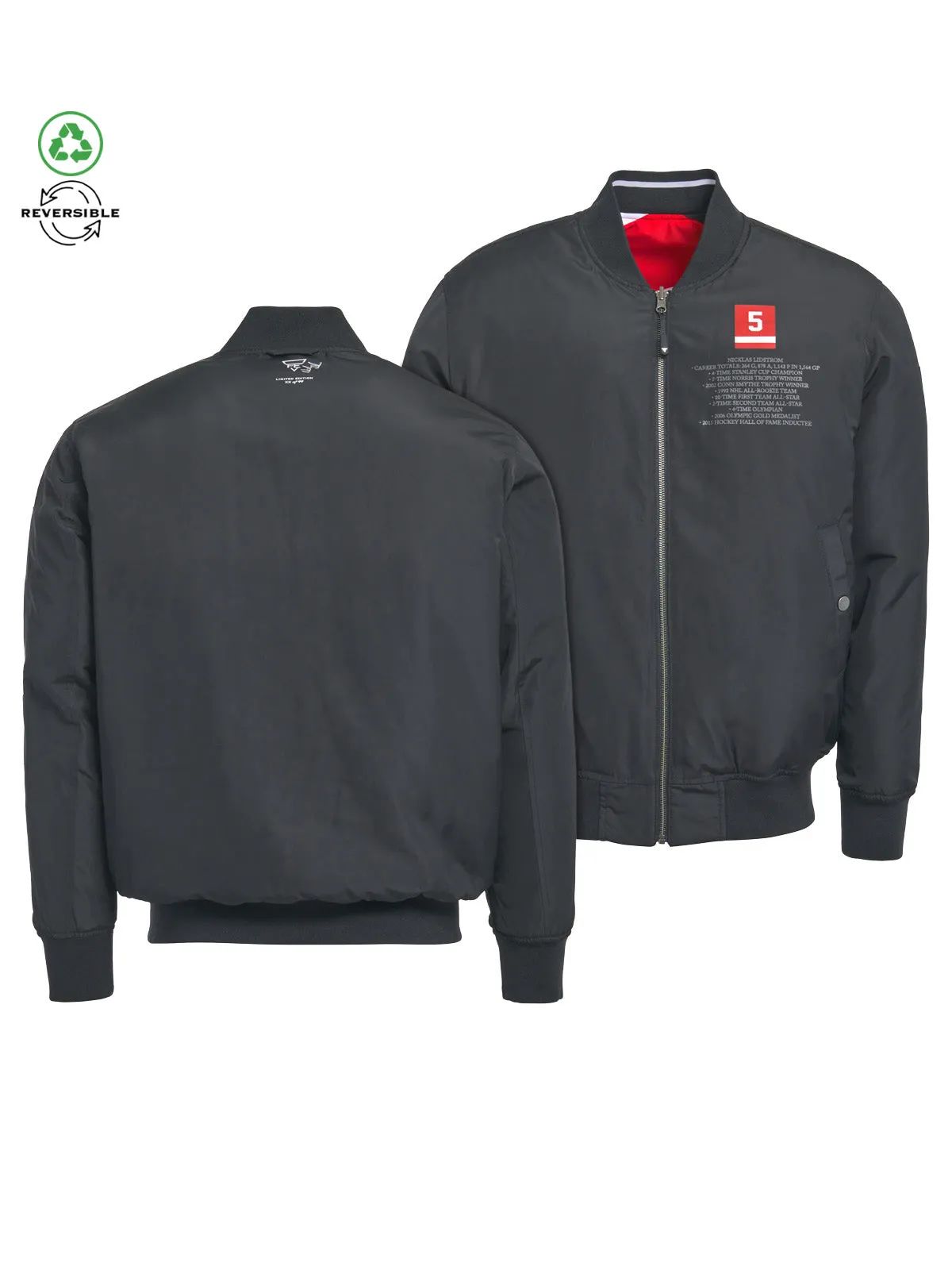 Nicklas Lidstrom Reversible Bomber Jacket