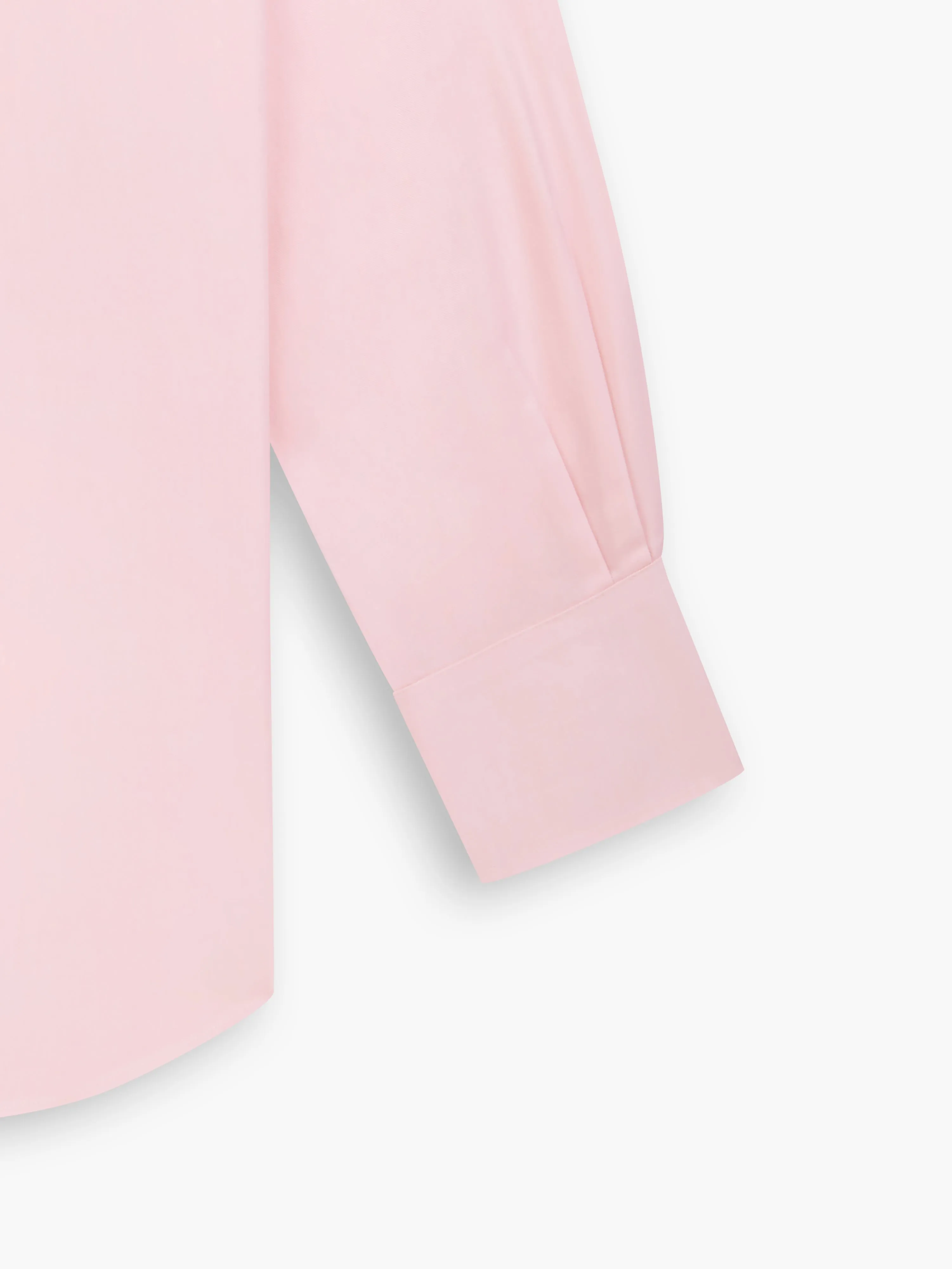 Non-Iron Pink Twill Slim Fit Single Cuff Classic Collar Shirt