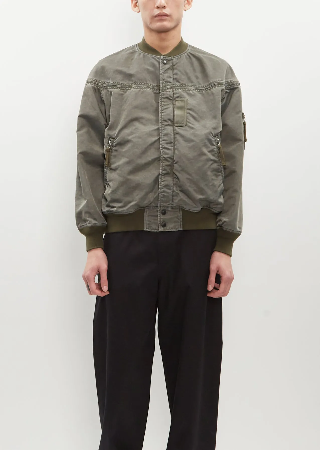 Nylon Twill Garment Dyed Bomber