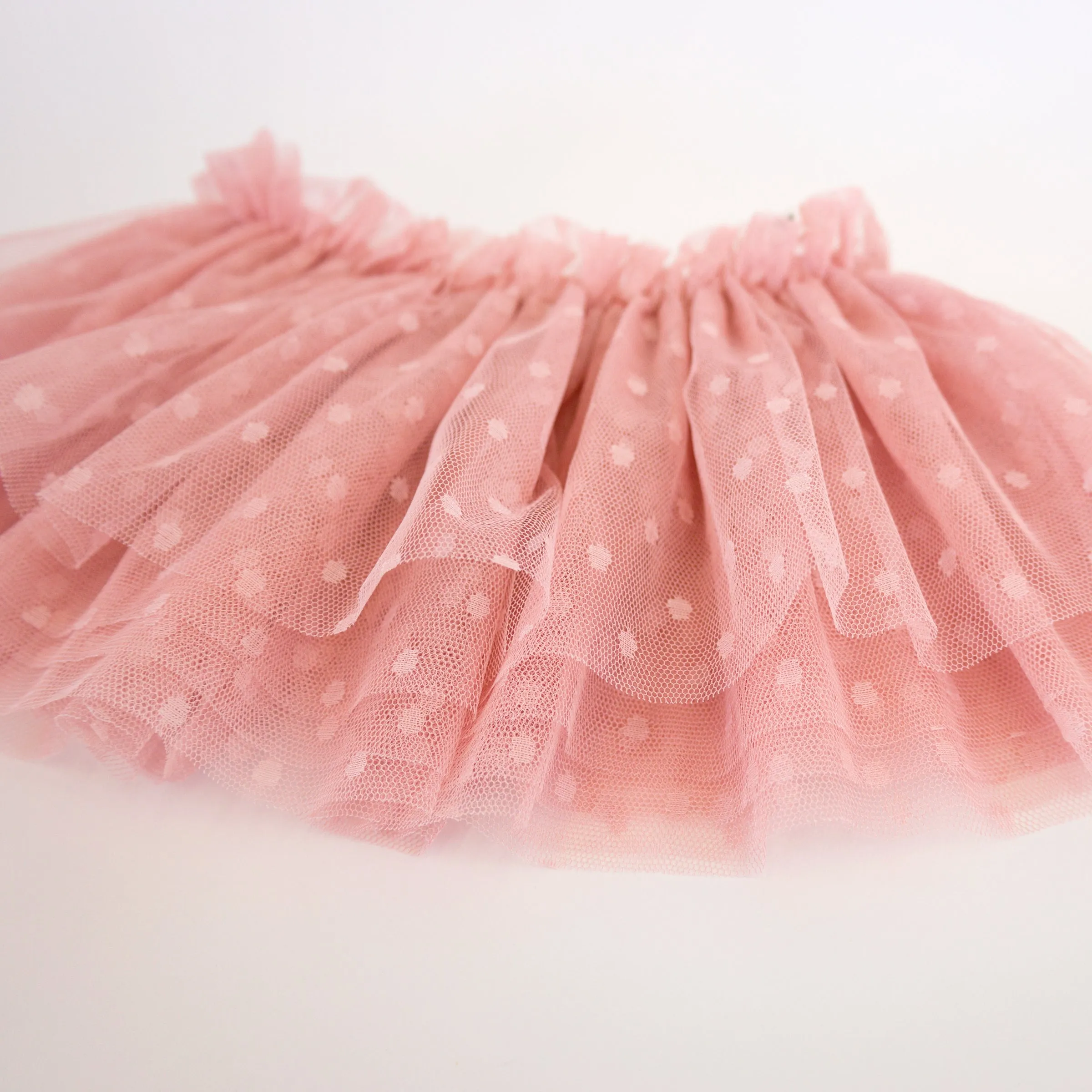 oh baby! Dotted Mesh Frill Tutu Skirt - Blush