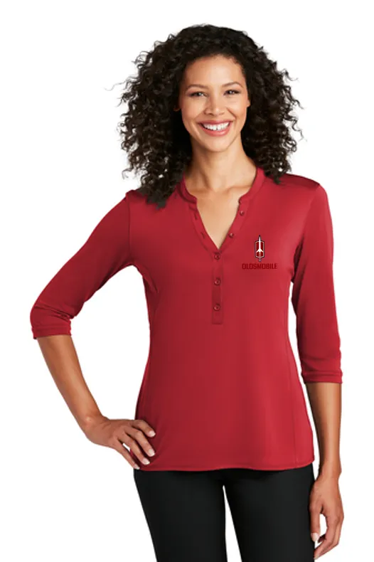 Oldsmobile 60's Rocket Ladies Henley Shirt