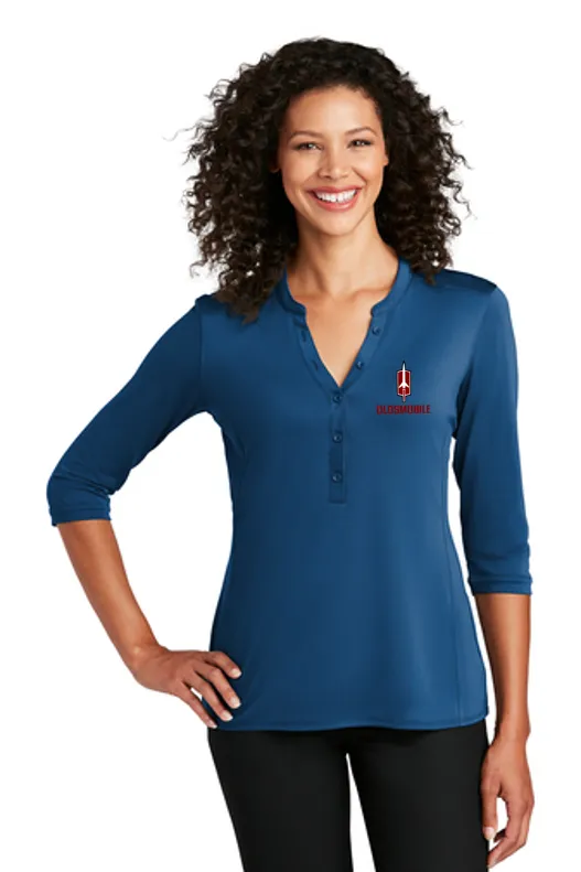 Oldsmobile 60's Rocket Ladies Henley Shirt