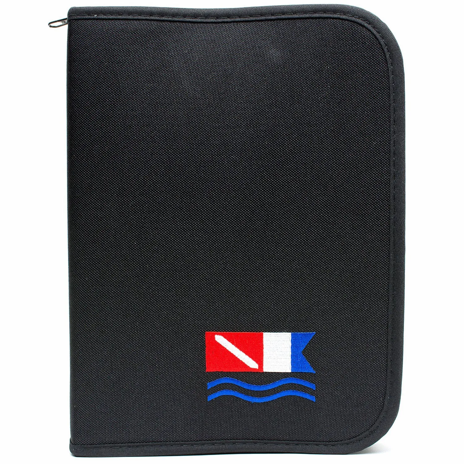 Open Box Innovative Scuba Concepts 3-ring Log Book - Black with Diver Down Alpha Flag Design