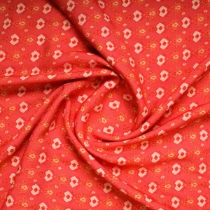 Orange Traditional Print Rayon Fabric