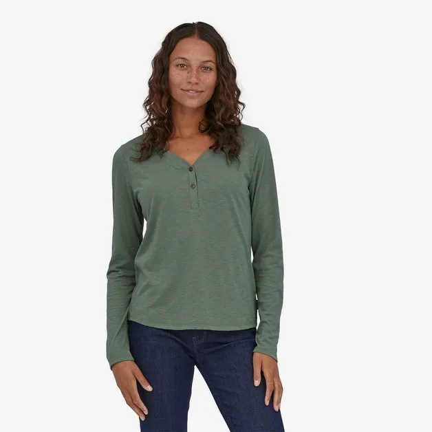 Patagonia W's Mainstay Henley L/S Shirt-Hemlock Green