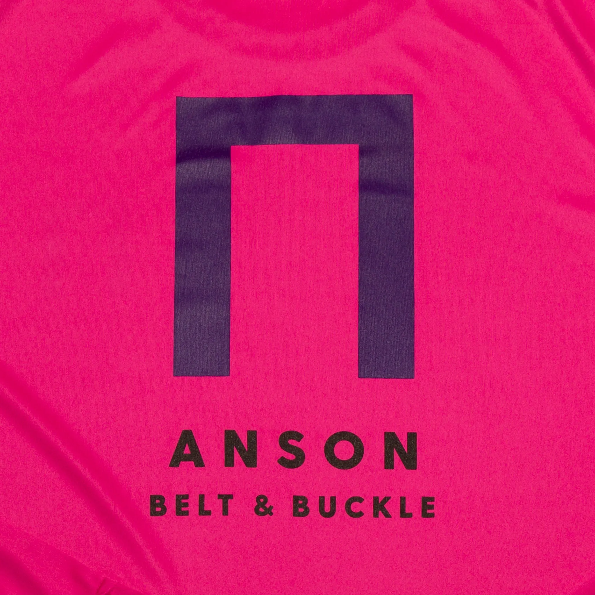 Pink Anson Belt Performance Long Sleeve Tee w/ Hanes Sport™ Men's FreshIQ™ Cool DRI® technology