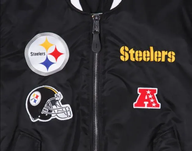 PITTSBURGH STEELERS X ALPHA X NEW ERA MA-1 BOMBER JACKET