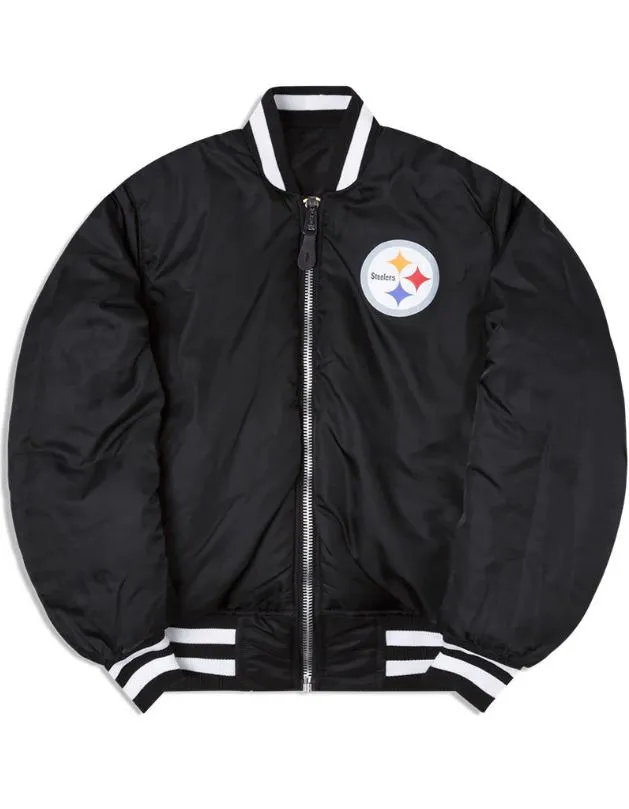 PITTSBURGH STEELERS X ALPHA X NEW ERA MA-1 BOMBER JACKET