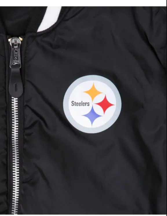 PITTSBURGH STEELERS X ALPHA X NEW ERA MA-1 BOMBER JACKET