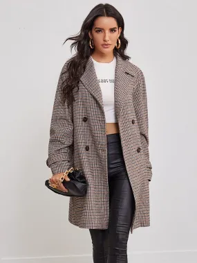 Plaid Tweed Coat