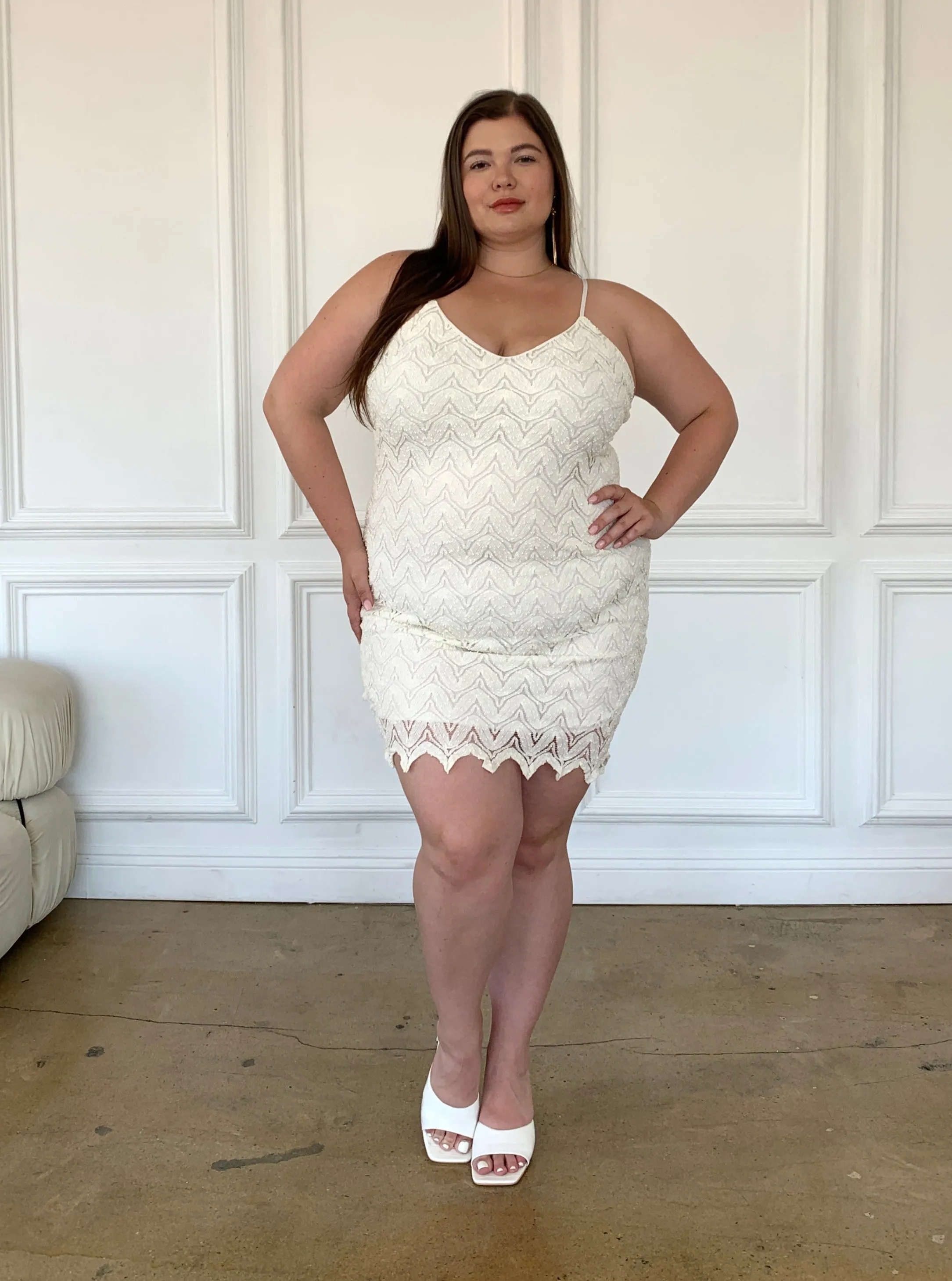 Plus Size Lace Bodycon Dress