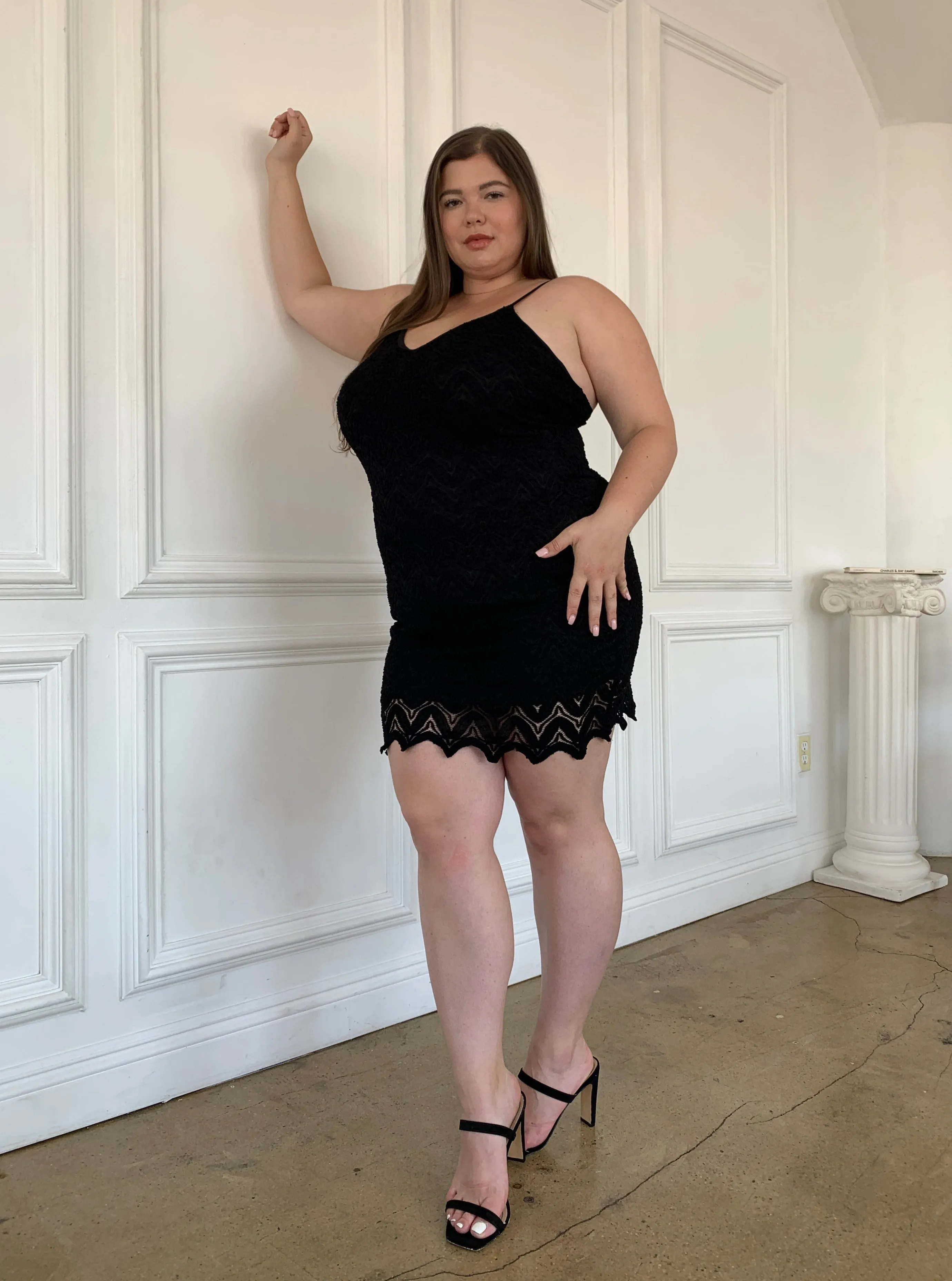 Plus Size Lace Bodycon Dress