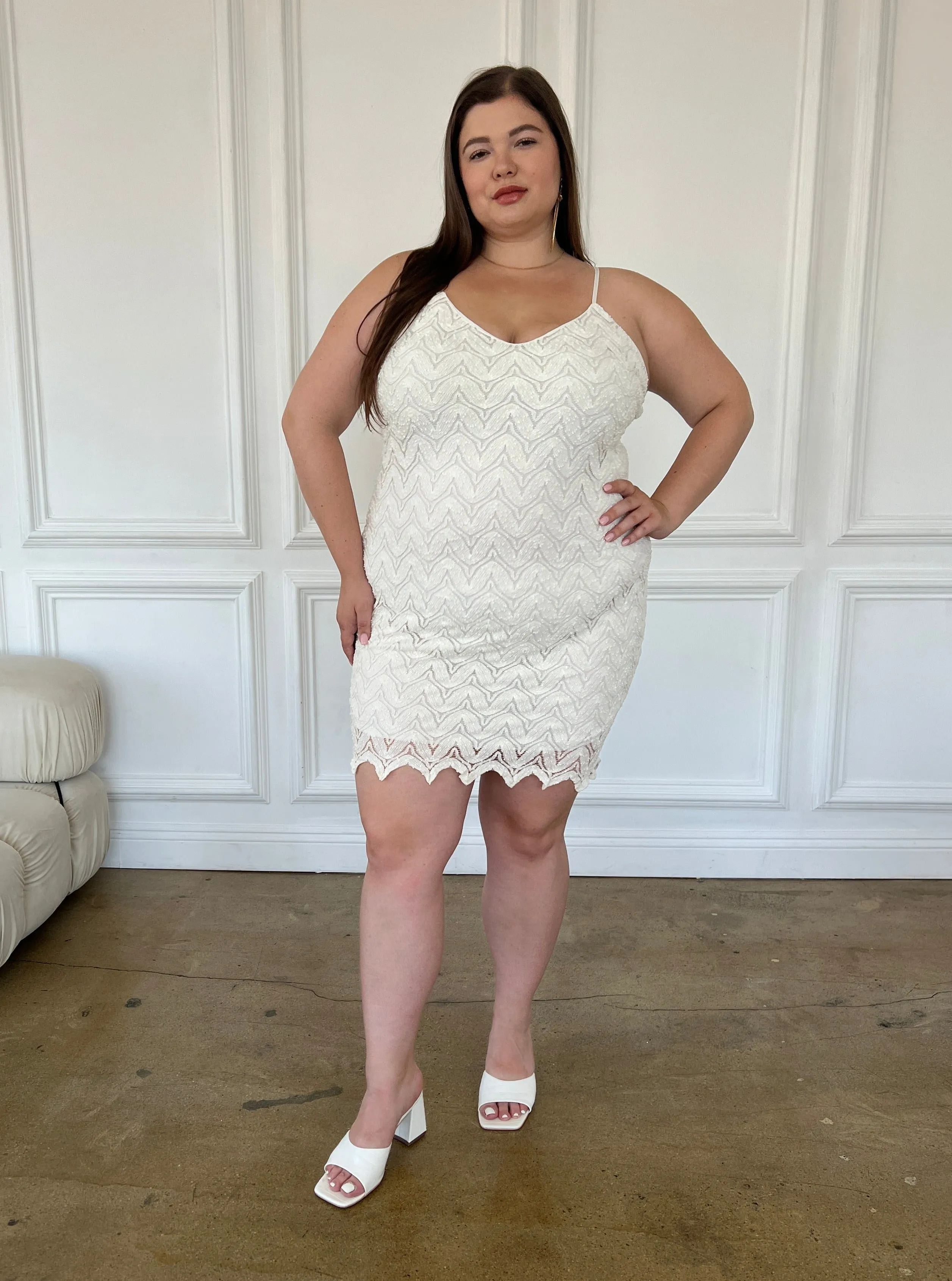 Plus Size Lace Bodycon Dress