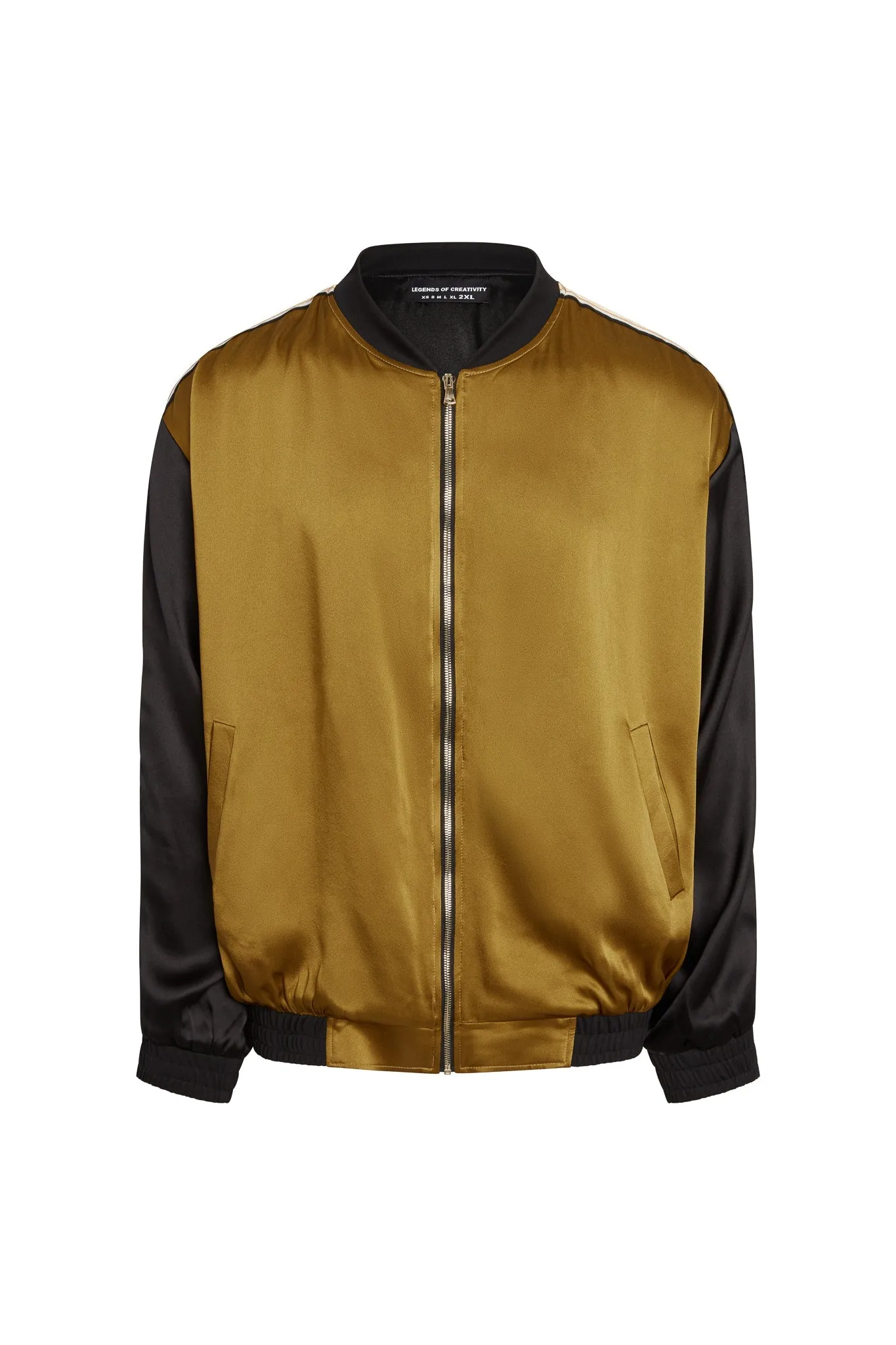 Presley Two-Tone Silk Bomber  Jacket