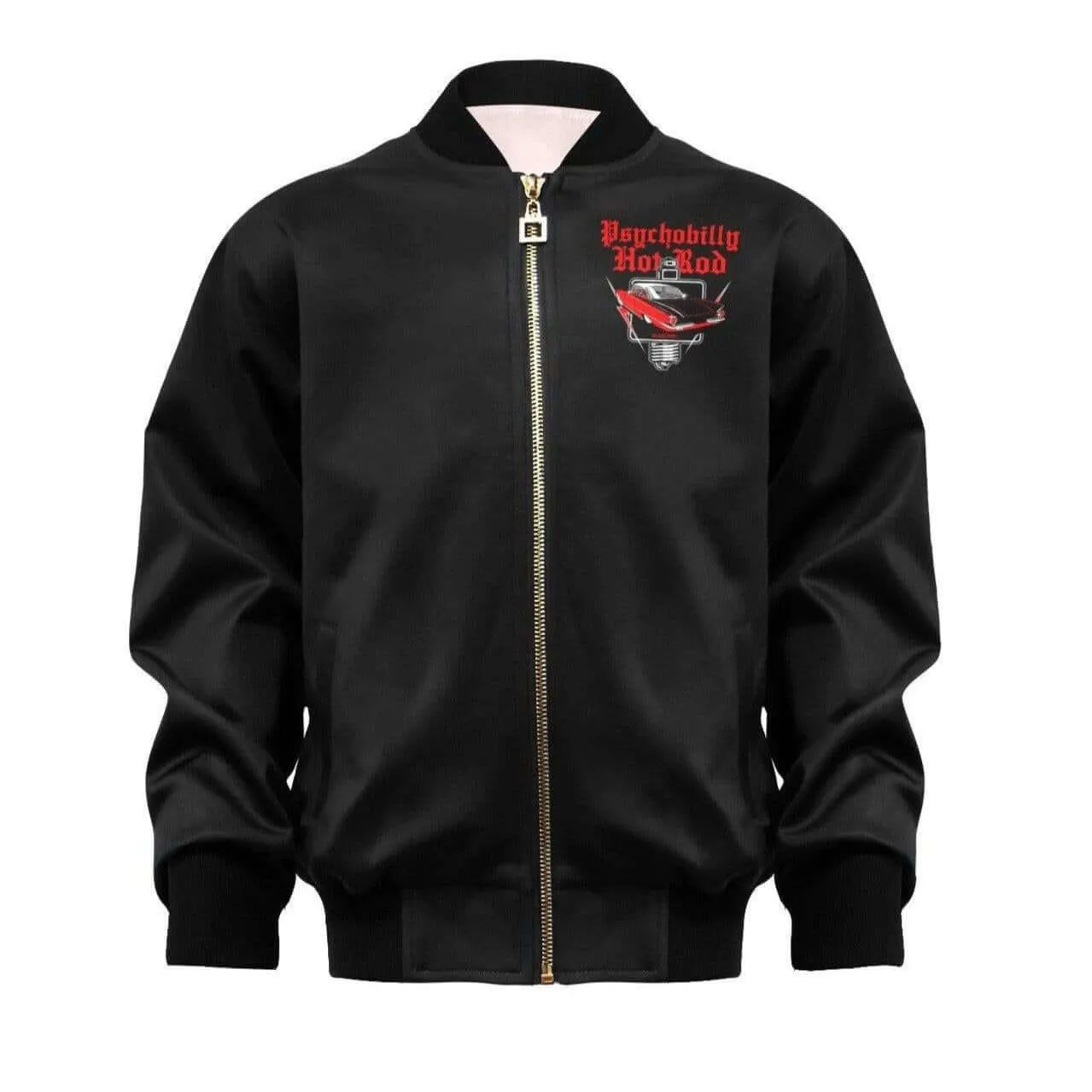 Psychobilly Hotrod Kid's Bomber Jacket With Pockets